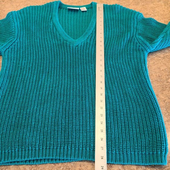 Vintage Nordstrom Brass Plum Women's Sweater Size Medium Chunky Cable Knit Bulky - Picture 4 of 9